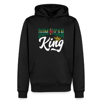 Dominican King Dominica Dominican Dominica Flag - Männer Premium Bio Hoodie - Schwarz - Vorne - Nico (187cm)