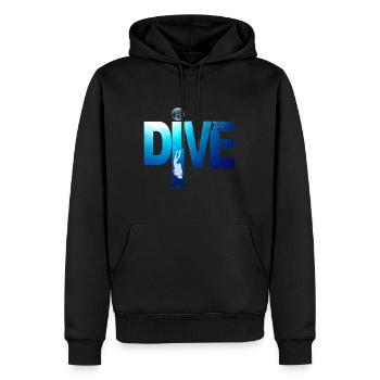 Plongée sous marine bio Fond ocean : DIVE - Sweat à capuche Premium bio Homme - noir - Devant - Nico (187cm)