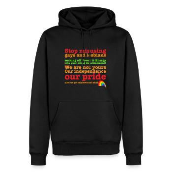 no ailing establishment - Männer Premium Bio Hoodie - Schwarz - Vorne - Nico (187cm)