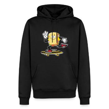 Planche à roulettes Sandwich Skateboard Skateboard - Sweat à capuche Premium bio Homme - noir - Devant - Nico (187cm)