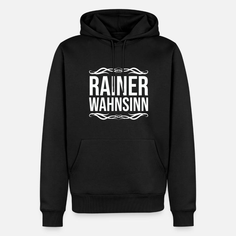 Rainer - Männer Premium Bio Hoodie - Schwarz