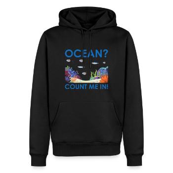 Zooologiste de l’océan Biologiste marin Biologie marine Biologie marine - Sweat à capuche Premium bio Homme - noir - Devant - Nico (187cm)