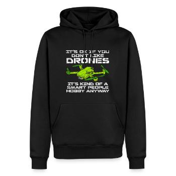 Drohnenpilot Smart Hobby Spruch - Männer Premium Bio Hoodie - Schwarz - Vorne - Nico (187cm)