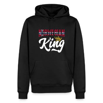 Roi de Norvège Norvège Drapeau norvégien - Sweat à capuche Premium bio Homme - noir - Devant - Nico (187cm)
