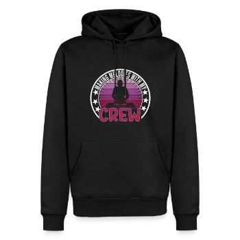 Festival - Männer Premium Bio Hoodie - Schwarz - Vorne - Nico (187cm)