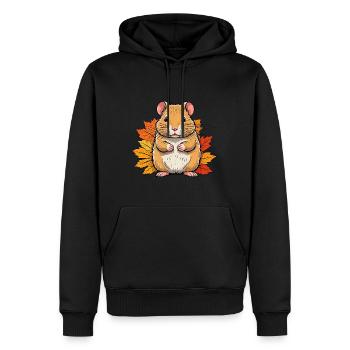 Halloween hamster / Autumn mouse - Men’s Premium Organic Hoodie - black - Front - Nico (187cm)