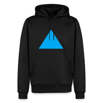 Triangle Shape Blue Gift Math Geometry - Men’s Premium Organic Hoodie - black - Front - Nico (187cm)