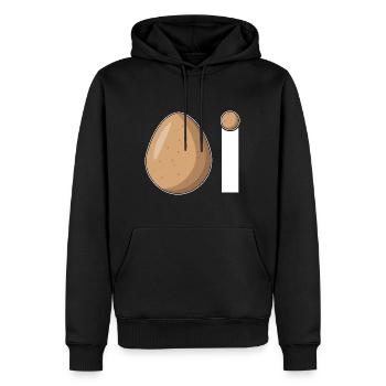 Ei Hühnerei Comic - Männer Premium Bio Hoodie - Schwarz - Vorne - Nico (187cm)