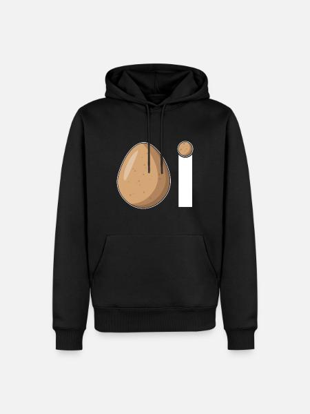 Ei Hühnerei Comic - Männer Premium Bio Hoodie - Schwarz