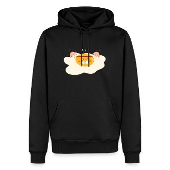 oeuf sportif - Sweat à capuche Premium bio Homme - noir - Devant - Nico (187cm)