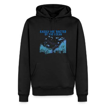 Récifs Océan Mer Biologiste Marin Plongeur Plongeurs - Sweat à capuche Premium bio Homme - noir - Devant - Nico (187cm)