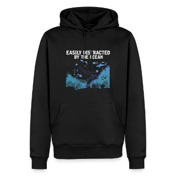 Récifs Océan Mer Biologiste Marin Plongeur Plongeurs - Sweat à capuche Premium bio Homme - noir - Devant - Nico (187cm)