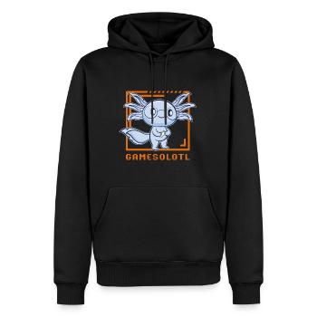Axolotl Kawaii Gamer Gaming Walking Fish Lizard - Männer Premium Bio Hoodie - Schwarz - Vorne - Nico (187cm)