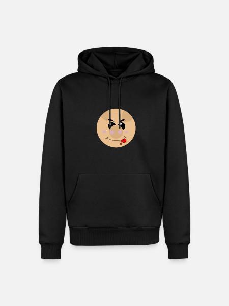 Cochon gourmand - Sweat à capuche Premium bio Homme - noir