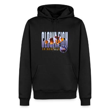 Poisson-clown Poisson-anémone - Sweat à capuche Premium bio Homme - noir - Devant - Nico (187cm)