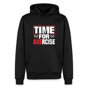 Hache Hache Lancer Hache Hache Lancer Hache Lancer Temps Pour - Sweat à capuche Premium bio Homme - noir - Devant - Nico (187cm)