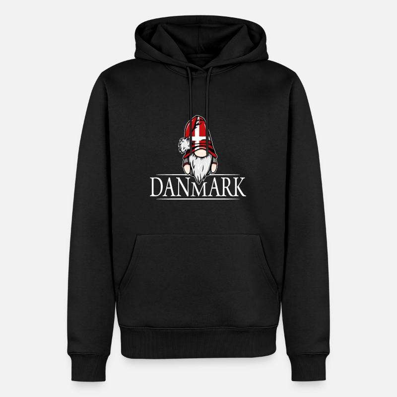 Nisser Gnome Danemark Wilsigns - Sweat à capuche Premium bio Homme - noir