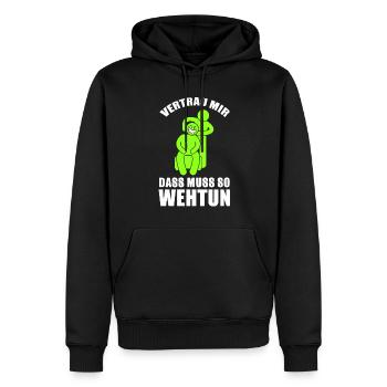 Physiotherapeut Spruch Lustig Physio - Männer Premium Bio Hoodie - Schwarz - Vorne - Nico (187cm)