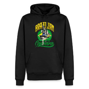 Capoeira Arts Martiaux Brésiliens Capoeiristas - Sweat à capuche Premium bio Homme - noir - Devant - Nico (187cm)
