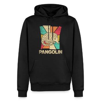 Scaly Anteater Pangolins Cute Pangolin Silhouette - Männer Premium Bio Hoodie - Schwarz - Vorne - Nico (187cm)