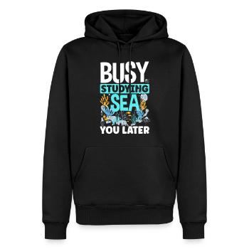 Marine Biology Marine Biologist Science Busy - Männer Premium Bio Hoodie - Schwarz - Vorne - Nico (187cm)
