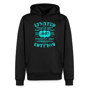 Anniversaire 1967 Édition Limitée Cadeau Occasion Cool - Sweat à capuche Premium bio Homme - noir - Devant - Nico (187cm)