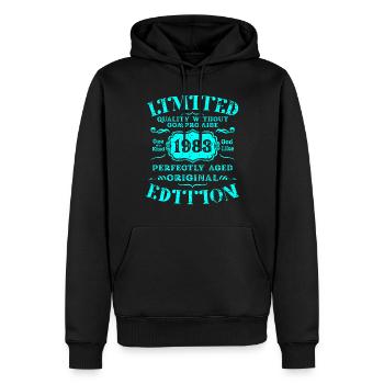 Geburtstag 1983 Limited Edition Geschenk Used Cool - Männer Premium Bio Hoodie - Schwarz - Vorne - Nico (187cm)