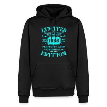 Anniversaire 1996 Édition Limitée Cadeau Occasion Cool - Sweat à capuche Premium bio Homme - noir - Devant - Nico (187cm)