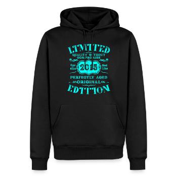Anniversaire 2015 Édition Limitée Cadeau Occasion Cool - Sweat à capuche Premium bio Homme - noir - Devant - Nico (187cm)