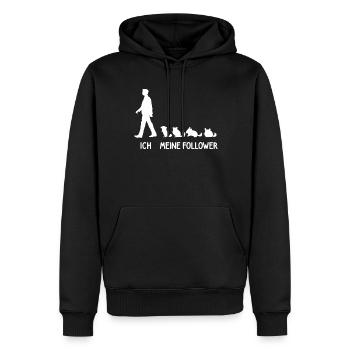 Ich Meine Follower Chinchilla Liebhaber Nager Fan - Männer Premium Bio Hoodie - Schwarz - Vorne - Nico (187cm)