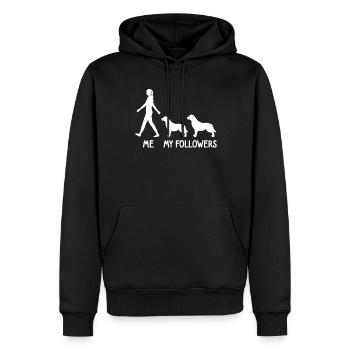I Mes Followers Golden Retriever Éleveur de chiens - Sweat à capuche Premium bio Homme - noir - Devant - Nico (187cm)