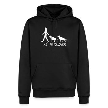 I Mes adeptes Berger Chien Éleveur Chien Chien - Sweat à capuche Premium bio Homme - noir - Devant - Nico (187cm)