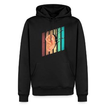 Acupuncture Acupuncteur Points d’acupuncture - Sweat à capuche Premium bio Homme - noir - Devant - Nico (187cm)