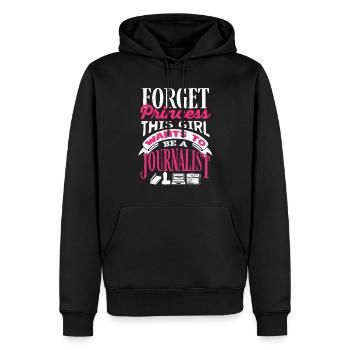 Journalist Journalism Female Journalist - Männer Premium Bio Hoodie - Schwarz - Vorne - Nico (187cm)