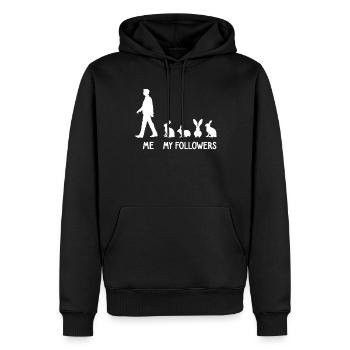 Ich Meine Follower Kaninchen Hasen Züchter Hase - Männer Premium Bio Hoodie - Schwarz - Vorne - Nico (187cm)