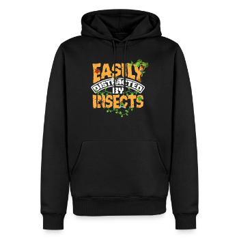 Entomology Entomologist Insects Easily Distracted - Männer Premium Bio Hoodie - Schwarz - Vorne - Nico (187cm)