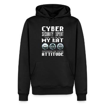 Expert professionnel en cybersécurité Des hackers éthiques - Sweat à capuche Premium bio Homme - noir - Devant - Nico (187cm)