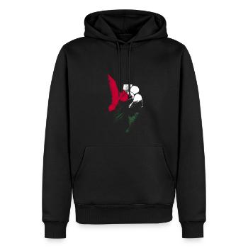 Pal�stina Flagge Friedenszeichen Hand Frieden in P - Männer Premium Bio Hoodie - Schwarz - Vorne - Nico (187cm)