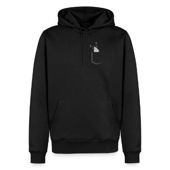 Tuxedo Katzentasche Katze Dame Geschenk Katze Mutt - Männer Premium Bio Hoodie - Schwarz - Vorne - Nico (187cm)