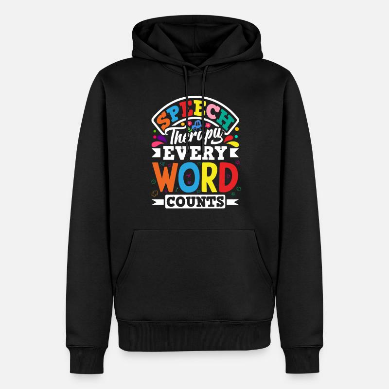 Speech Language Pathologist Speech Therapist - Männer Premium Bio Hoodie - Schwarz