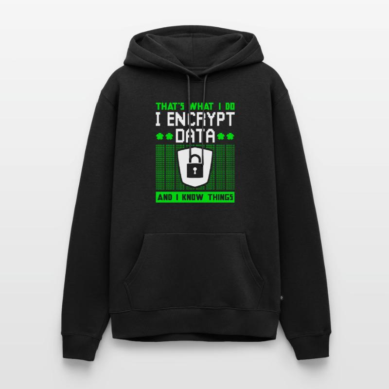 Encrypt cyber security data code Men’s Premium Organic Hoodie