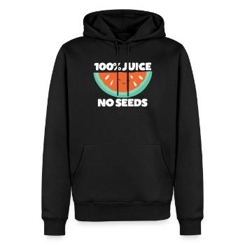 100% Saft ohne Samen Wassermelonen -Vasektomie Ges - Männer Premium Bio Hoodie - Schwarz - Vorne - Nico (187cm)