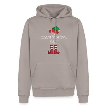 Die konservative Weihnachtsfamilie der Elf Familie - Männer Premium Bio Hoodie - Taupe - Vorne - Nico (187cm)