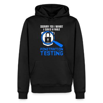 Cybersicherheit Penetration Testing - Männer Premium Bio Hoodie - Schwarz - Vorne - Nico (187cm)