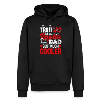 Trinidad et Tobago Drapeau Trinidadian Père Drôle - Sweat à capuche Premium bio Homme - noir - Devant - Nico (187cm)