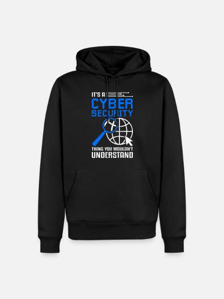Cyber Security Internet Sicherheit - Männer Premium Bio Hoodie - Schwarz