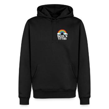 Tacos n Titties Rainbow Lesbian Funny LGBT - Männer Premium Bio Hoodie - Schwarz - Vorne - Nico (187cm)