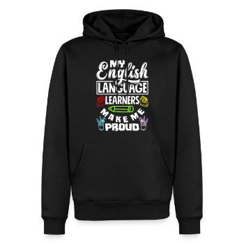 ESL Teacher Linguist Multilingual Teaching - Männer Premium Bio Hoodie - Schwarz - Vorne - Nico (187cm)