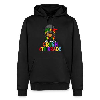 Juneteenth Messy Bun Ich bin bereit, die 6. Klasse - Männer Premium Bio Hoodie - Schwarz - Vorne - Nico (187cm)