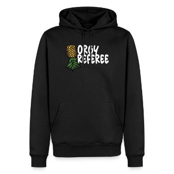 Orgie Schiedsrichter Swinger Party verkehrt herumE - Männer Premium Bio Hoodie - Schwarz - Vorne - Nico (187cm)